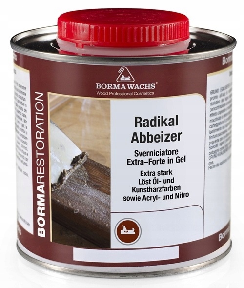 ŻEL ŚRODEK DO USUWANIA STAREJ FARBY LAKIERU Z DREWNA BORMA WACHS 750ml