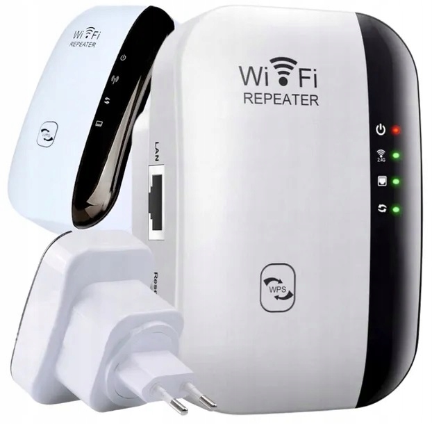 Wzmacniacz sygnału Wi-FI Mocny Repeater Access Point Router 300 Mb/s 2.4GHz