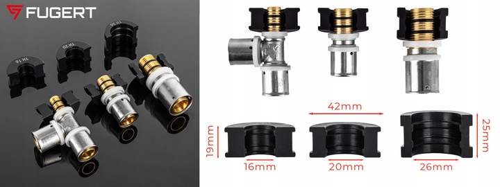 PRASKA ZACISKARKA DO RUR PEX 6 MATRYC TH 16/20/26 U 16/20/25 + WALIZKA