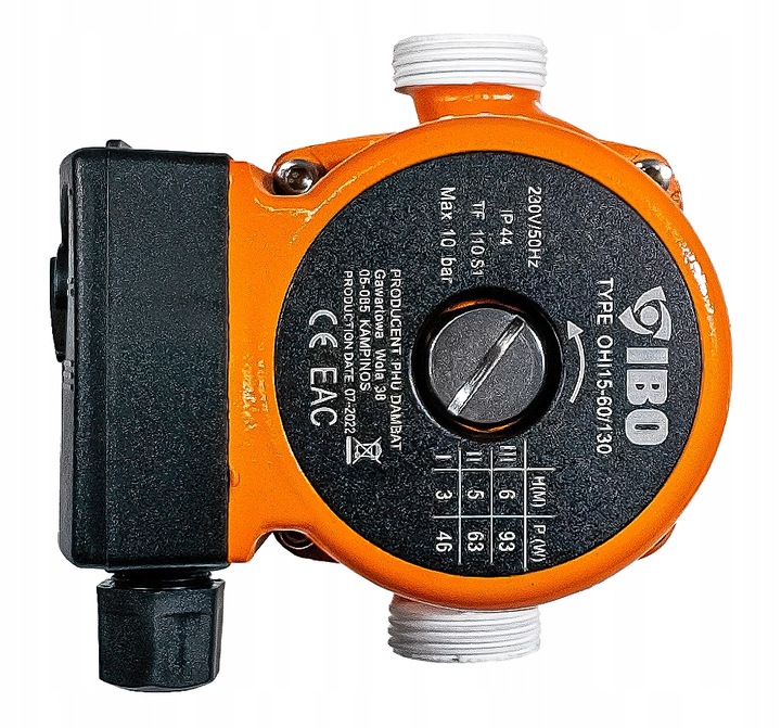 POMPA OBIEGOWA CYRKULACYJNA 3 BIEGOWA 15-60/130 SOLIDNA MOCNA WYDAJNA IBO