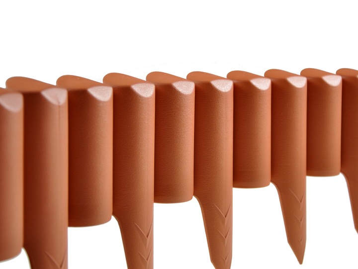 PALISADA OGRODOWA - UV- WYSOKA Wytrzymała Płotek Ogrodowy Obrzeże - Brązowa