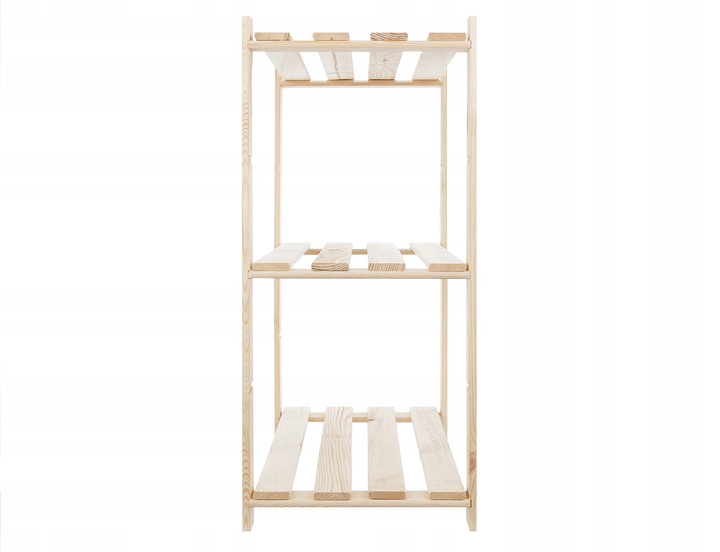 Regał drewniany biurowy garażowy do spiżarni 90x80x38 3 półki