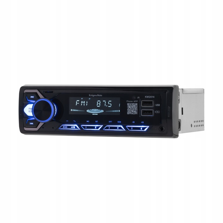 Radio samochodowe Bluetooth Kruger&Matz 1 DIN USB AUX Jack 3,5 mm