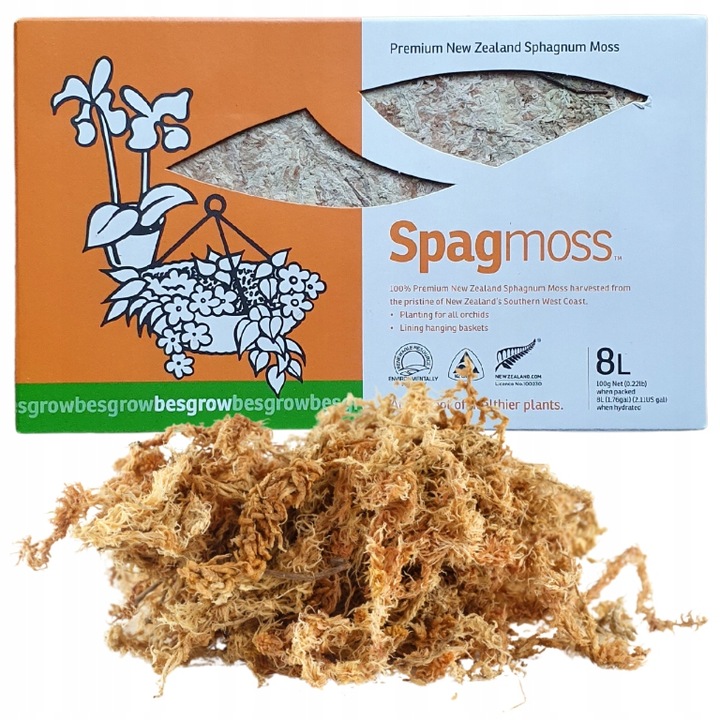 Mech Sphagnum 8L Besgrow Spagmoss Classic torfowiec 100G podłoże pH