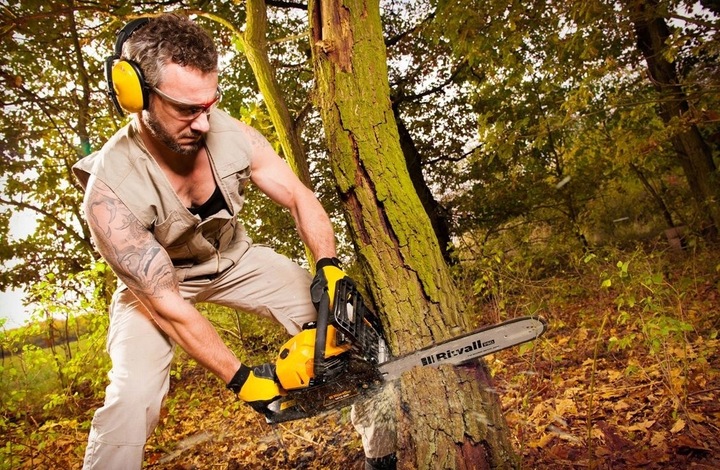 Mocna Piła Spalinowa Łańcuchowa Pilarka olej STIHL Zestaw Prowadnica Łańcuc