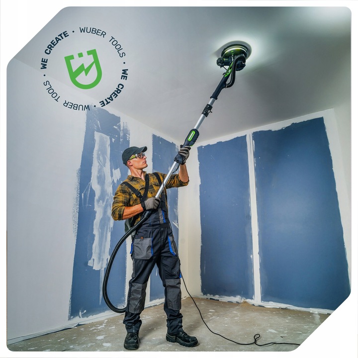 SZLIFIERKA DO GŁADZI GIPSU ŚCIAN SUFITU TYNKU ŻYRAFA WYSIĘGNIK 900W