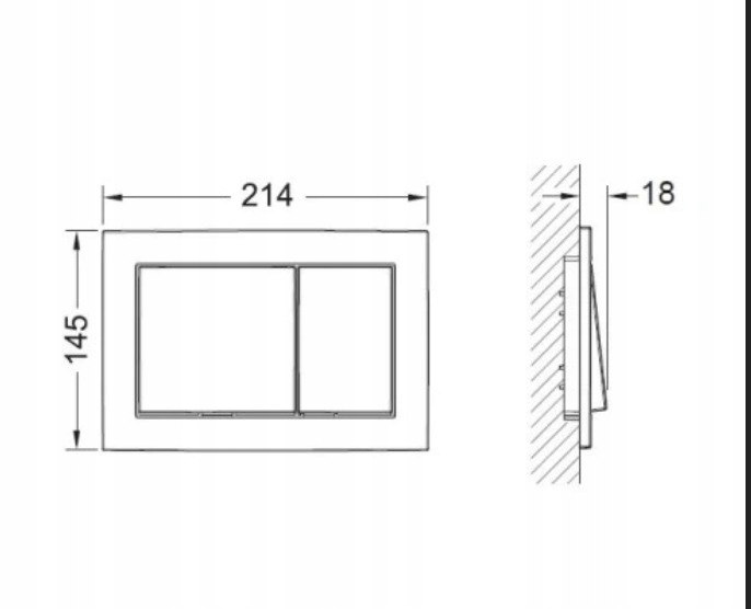 Przycisk spłukujący do WC Tece Base czarny mat 9.240.723
