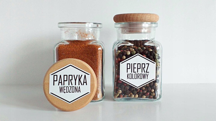 SŁOICZKI na przyprawy 150ml słoiki pojemniczki pojemniki szkło 150 ml