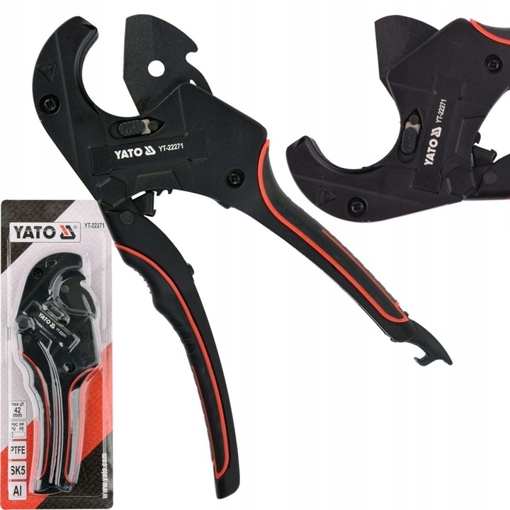 YATO OBCINAK NOŻYCE SZCZYPCE DO CIĘCIA RUR PVC, PP, PU. PE 42mm