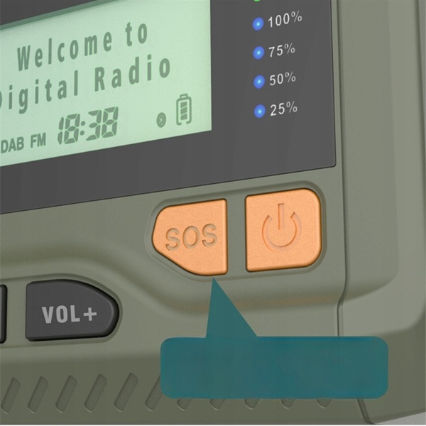 PRZENOŚNE RADIO SOLARNE KORBKA SOS AI&JL DYNAMO AWARYJNE LATARKA