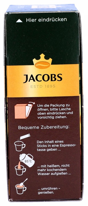 Kawa rozpuszczalna Jacobs Espresso w saszetkach 3x25 saszetek 45g z Niemiec