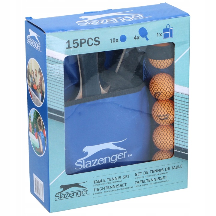 Zestaw do tenisa stołowego Ping Ponga 4x PALETKI rakietki 10x PIŁECZKI