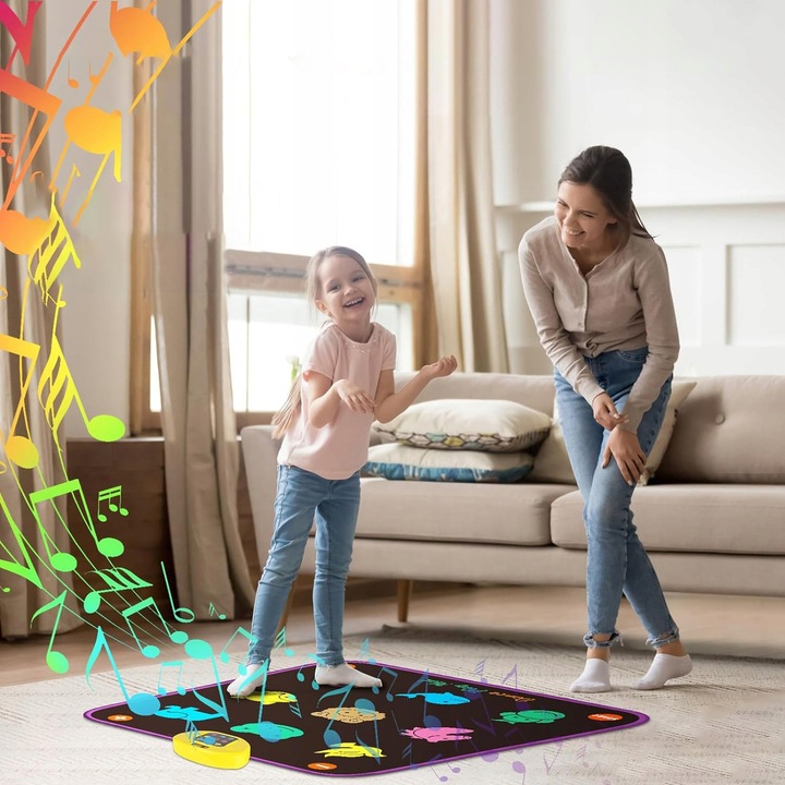 INTERAKTYWNA DUŻA MATA MUZYCZNA GRA MATA TANECZNA Z 5 TRYBAMI GRY