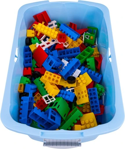 KLOCKI KONSTRUKCYJNE 500 w POJEMNIKU POLSKIE DUŻE