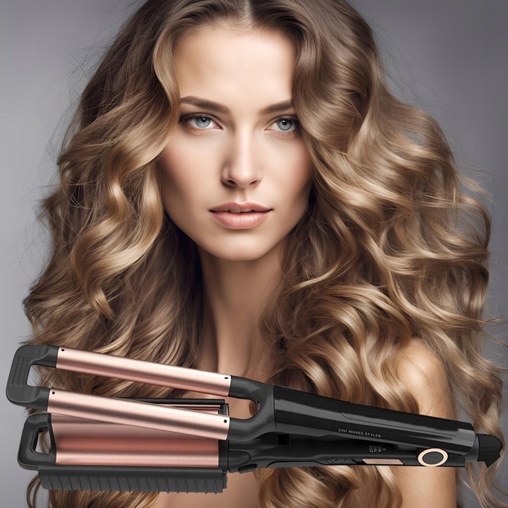 LOKÓWKA FALOWNICA DO WŁOSÓW CERAMICZNA PROFESJONALNA DO DŁUGICH WŁOSÓW LOKI