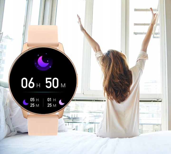 SMARTWATCH ZEGAREK DAMSKI POLSKIE MENU ROZMOWY SPORT PULS 2 PASKI AMOLED