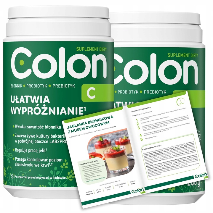 2x COLON C 200g Błonnik w proszku UŁATWIA WYPRÓŻNIANIE probiotyk