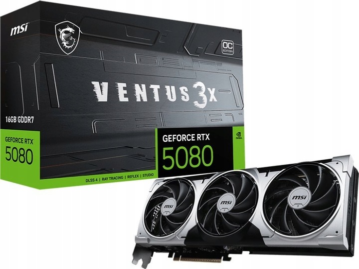 Karta graficzna MSI GeForce RTX 5080 Ventus 3X OC Plus 16GB GDDR7 DLSS4