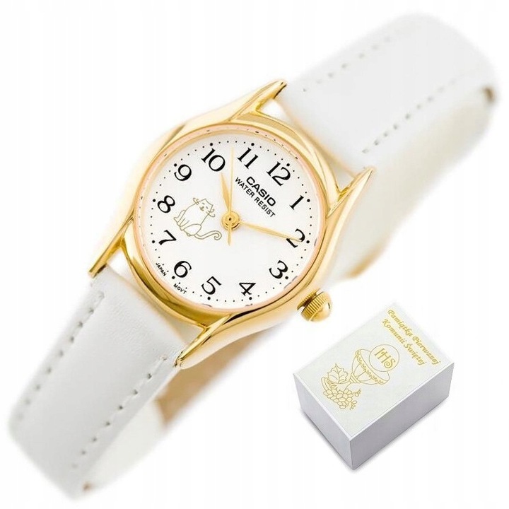 Zegarek CASIO dla dziewczynki NA KOMUNIĘ cyfry +BOX+GRAWER +TOREBKA