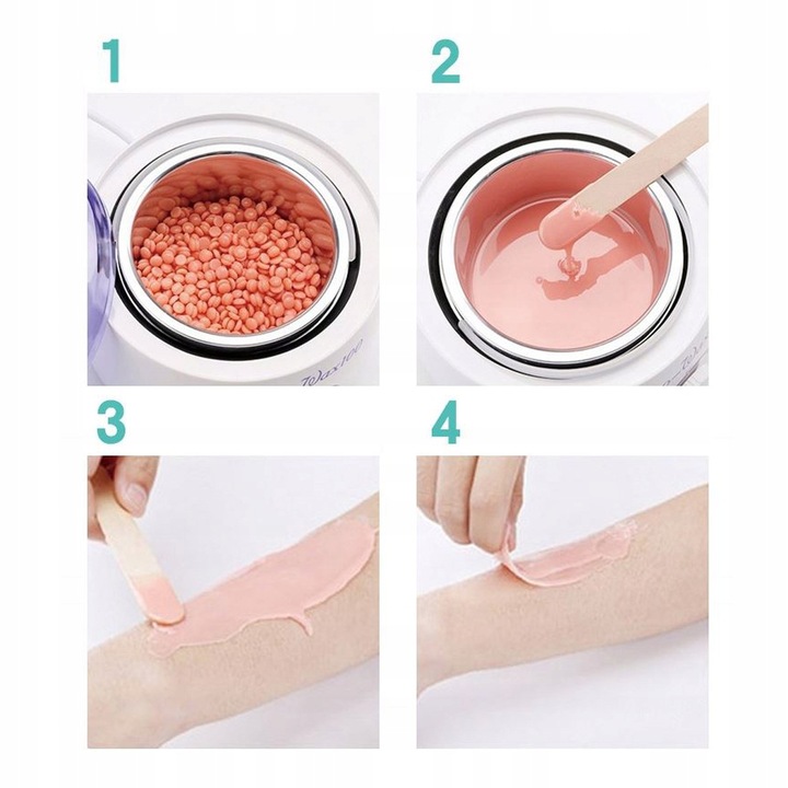 Zestaw startowy do depilacji PODGRZEWACZ+WOSKI+AKCESORIA