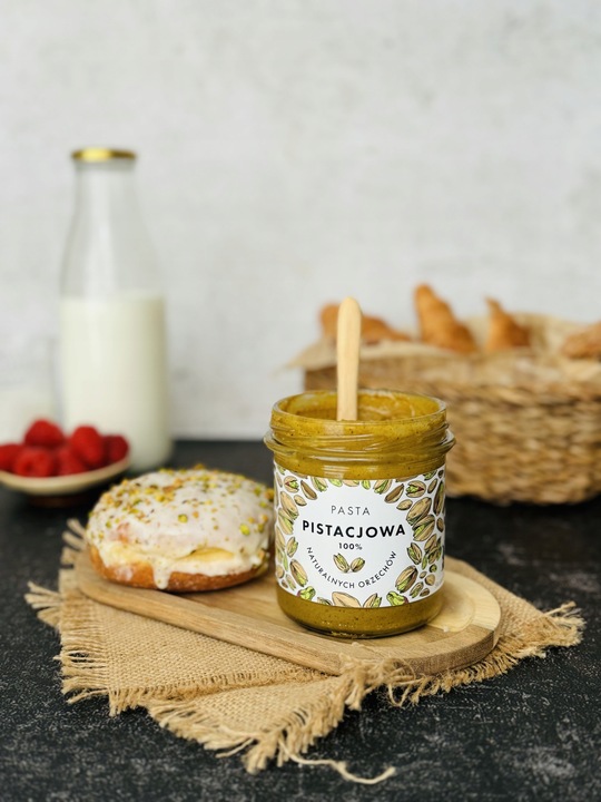 Pasta pistacjowa 250 g - Naturalna, 100% pistacji, krem pistacjowy