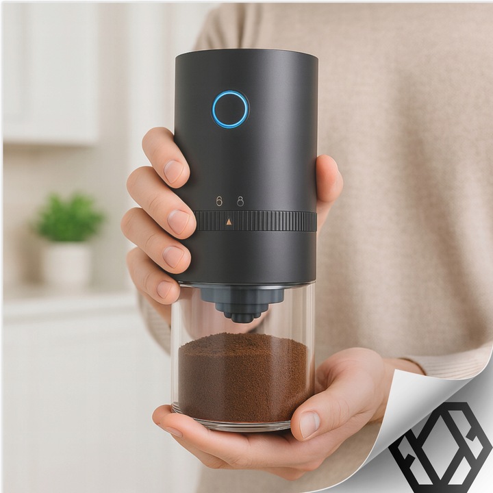 MINI ELEKTRYCZNY MŁYNEK DO MIELENIA KAWY PRZYPRAW PRZENOŚNY WYDAJNY