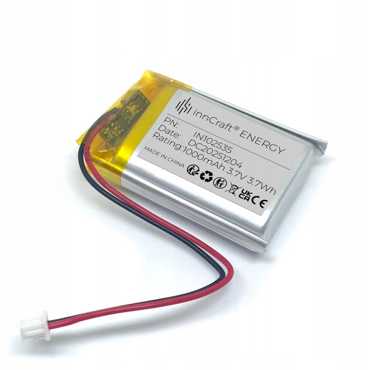 Akumulator Li-Poly innCraft 1000mAh 3.7V 102535