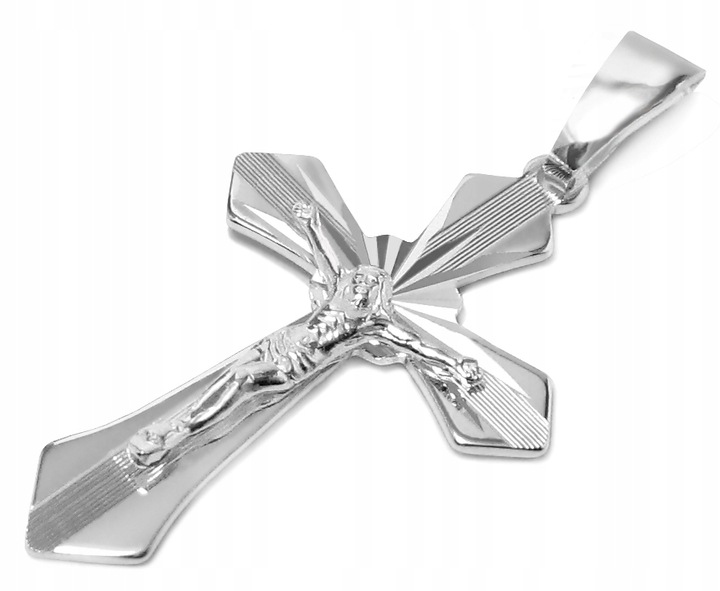 ZAWIESZKA WISIOREK KRZYŻYK SREBRNY MĘSKI SREBRO 925 DIAMENTOWANE K8