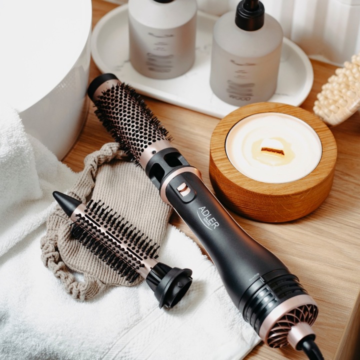 Suszarka Lokówka Suszarka do włosów 2w1 Zimny nawiew Nasadki 21mm/38mm