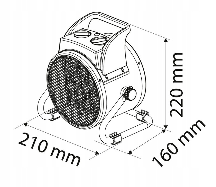 Ceramiczna nagrzewnica elektryczna PTC termowentylator NEO Tools 2kW