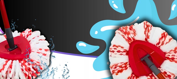 4x WKŁAD NAKŁADKA DO MOPA OBROTOWEGO VILEDA TURBO NOWY MODEL MOPOWANIE 3W1