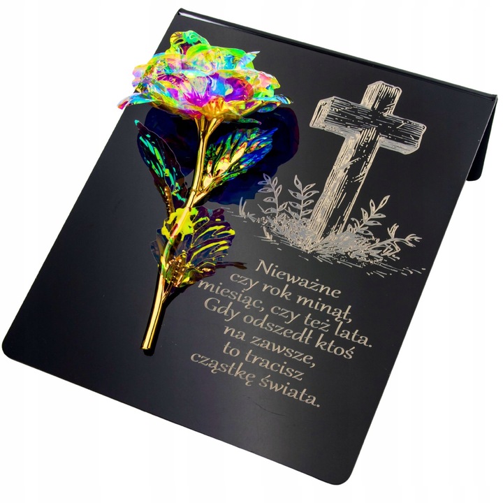 PIĘKNY ZNICZ GRAWER na cmentarz WIECZNA RÓŻA DLA BABCI I DZIADKA MAMY TATY