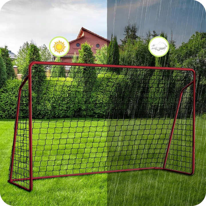 BRAMKA PIŁKARSKA DO PIŁKI NOŻNEJ DLA DZIECI STABILNA ŚLEDZIE 240x150x90 cm