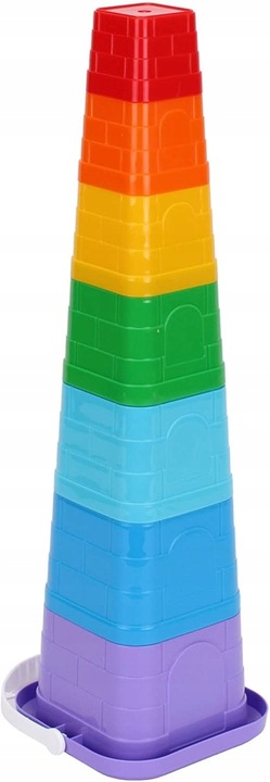 DUZA PIRAMIDKA 38 CM KUBECZKI WIADERKO DO PIASKU