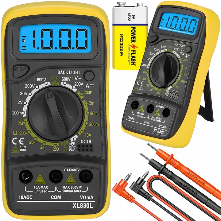 PROFESJONALNY MIERNIK CYFROWY MULTIMETR PRĄDU NAPIĘCIA UNIWERSALNY