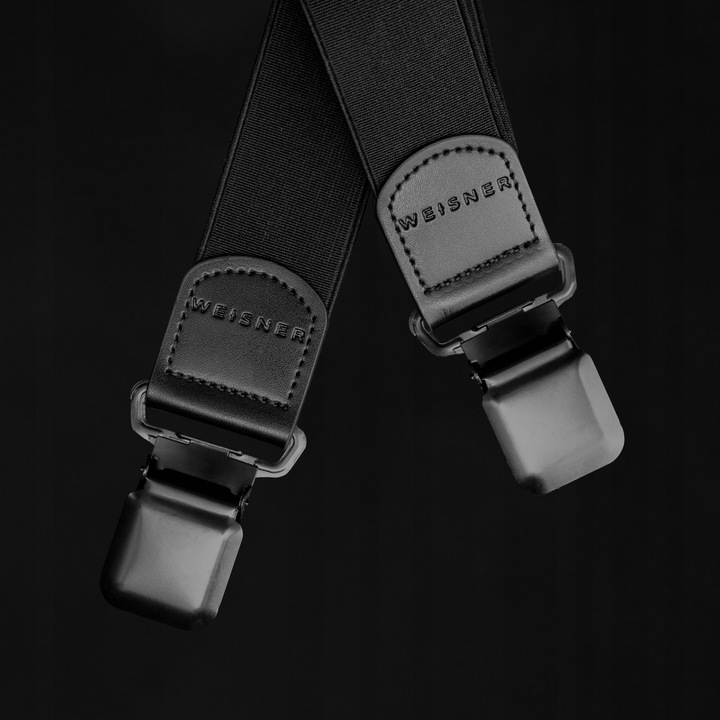WEISNER X Black | ELEGANCKIE SZEROKIE SZELKI DO SPODNI GARNITURU NA