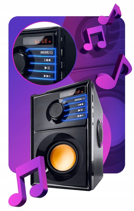 GŁOŚNIK BEZPRZEWODOWY BLUETOOTH BOOMBOX KOLUMNA PRZENOŚNY 800W KOLUMNA