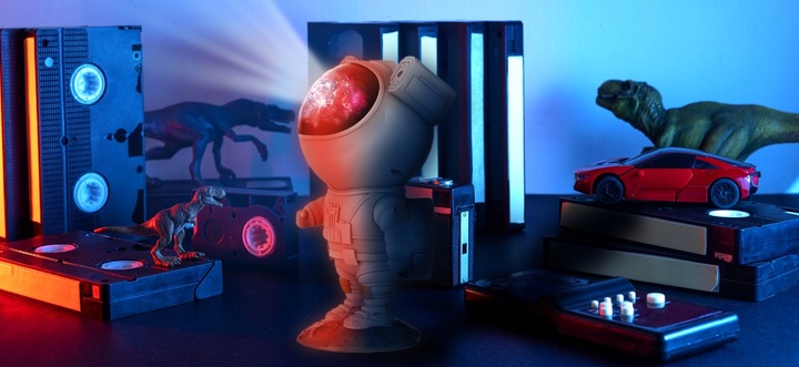 PROJEKTOR GWIAZD ASTRONAUTA LAMPKA NOCNA RZUTNIK DLA DZIECI 2 GEN. 2024R.