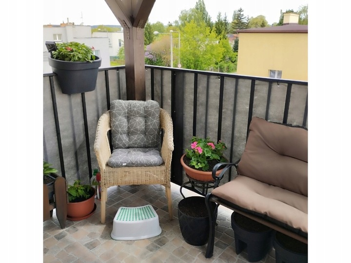 OSŁONA BALKONOWA na balkon, taras PP 1x5m- GRUBA+klipsy