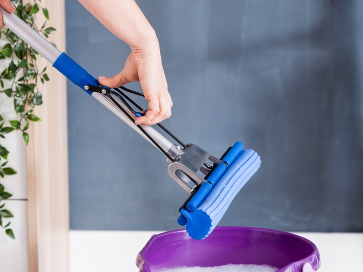 Mop gąbkowy TOP 27cm do podłóg ściągaczka wyciskany kij teleskopowy York