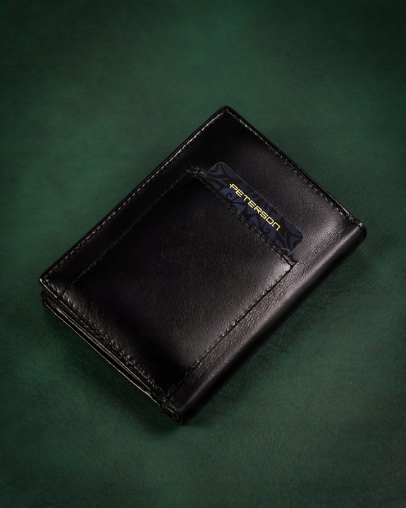 PETERSON portfel skórzany męski RFID antykradzieżowy skóra