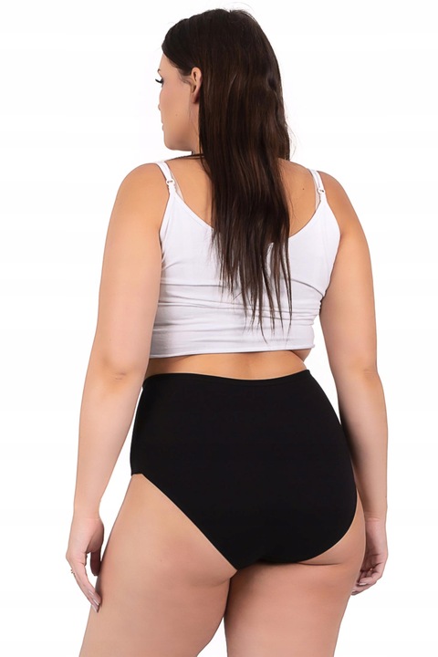 3x Figi Majtki Damskie Maxi Bikini Wysoki Stan Maxi Czarne MORAJ 3XL