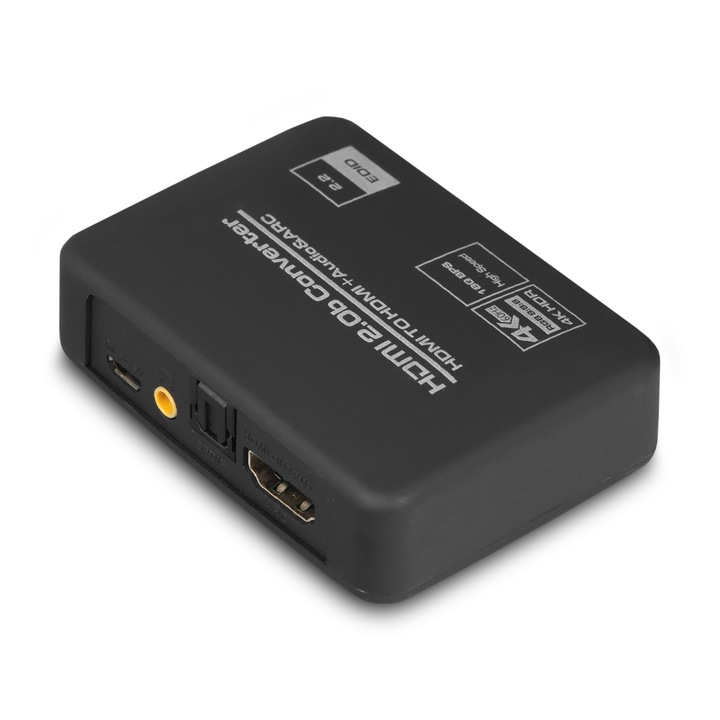 Ekstraktor HDMI 2.0 TOSLINK KONWERTER AUDIO ARC TOSLINK CINCH AUX HDCP