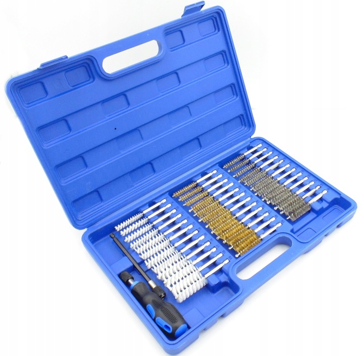 Zestaw szczotek do gniazd wtryskiwaczy i świec