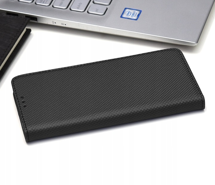 Etui z klapką do Samsung Galaxy M15 5G Zamykane Czarne Futerał +Szkło 9H