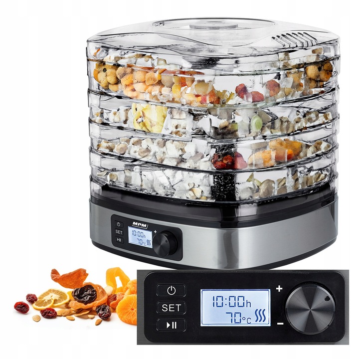 Suszarka do grzybów warzyw owoców mocna 5 sit MPM MSG-12