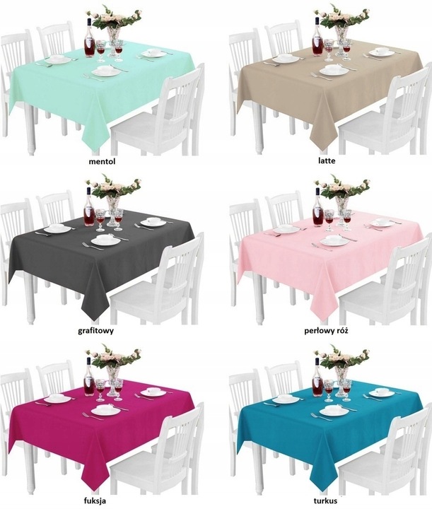 OBRUS GŁADKI MATOWY PRACTICAL 140x200 GRUBY KOLORY