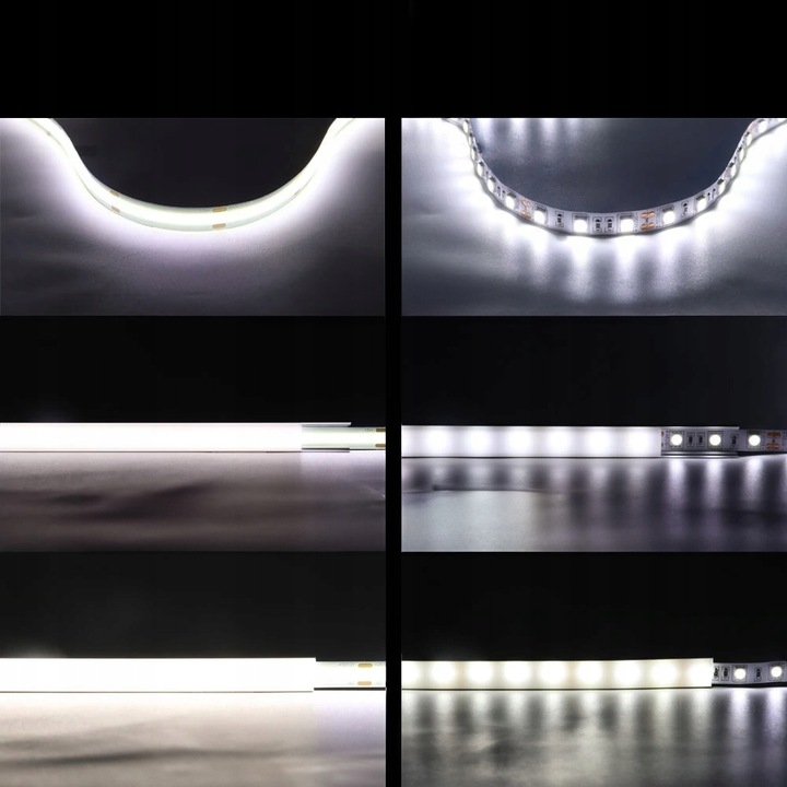 Taśma LED Neon COB 12V 10m 320 diod 6000K BIAŁA ZIMNA HOMOGENICZNA 8MM