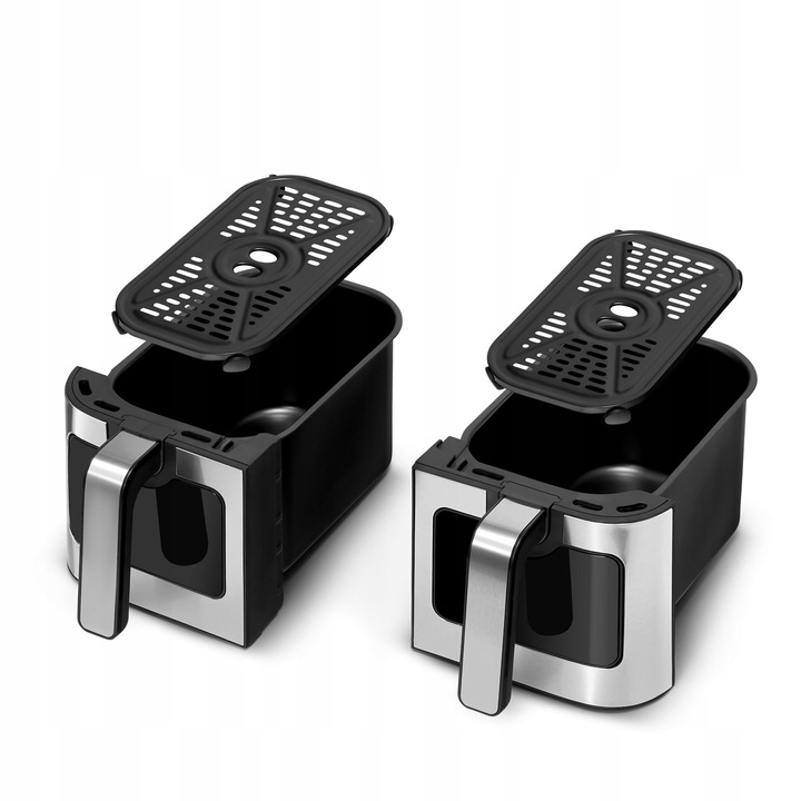 FRYTKOWNICA BEZTŁUSZCZOWA DWUKOMOROWA PODWÓJNA 9 PROGRAMÓW LED 9L