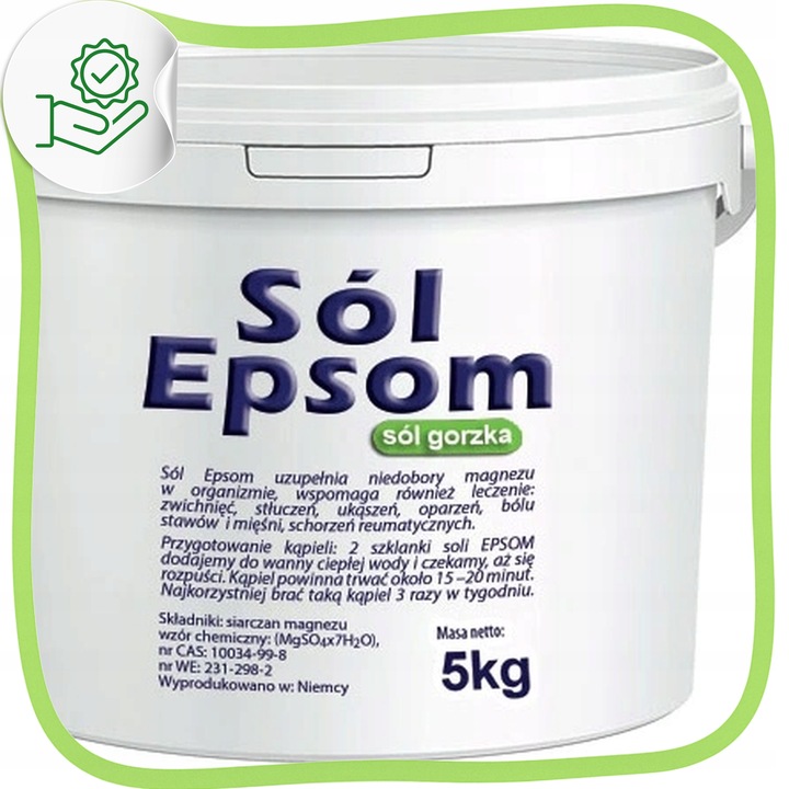 Sól gorzka Epsom rzymska siarczan magnezu do kąpieli relaks detoks 5kg